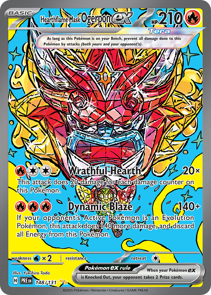 Hearthflame Mask Ogerpon ex #148 · Prismatic Evolutions (NM)