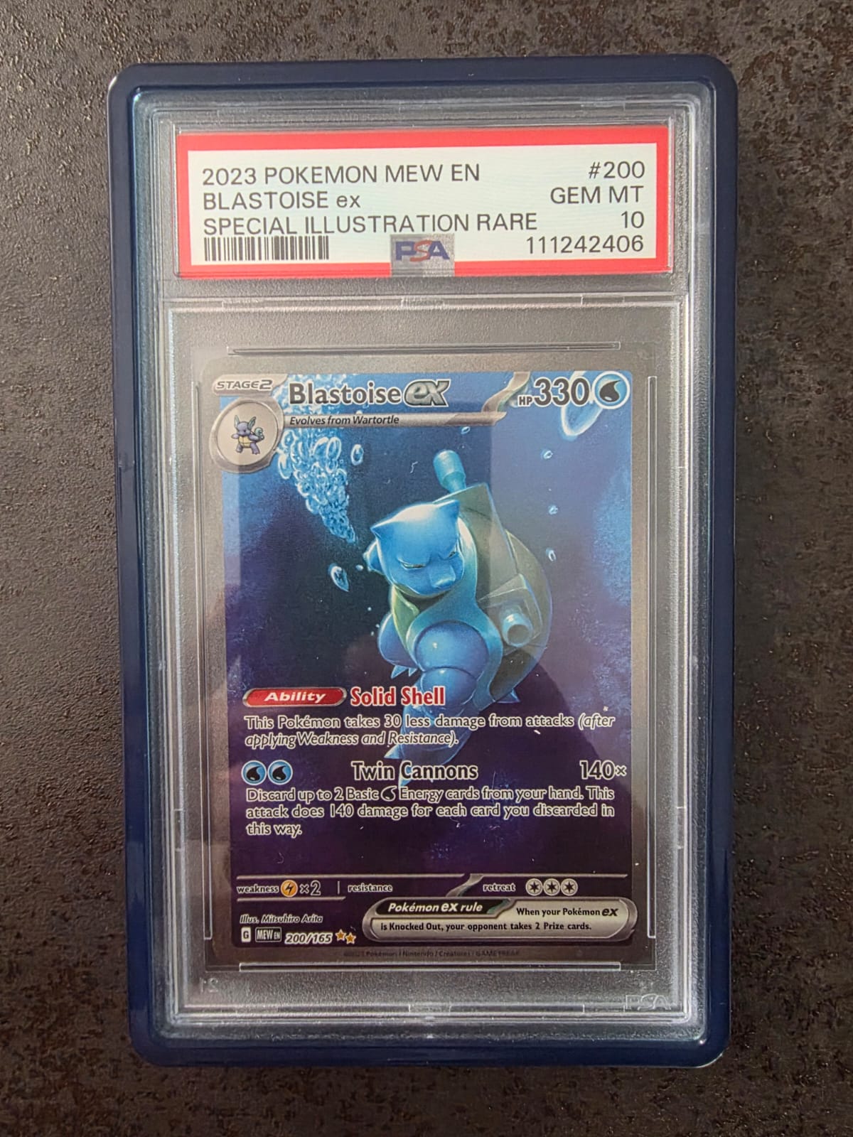 Blastoise ex #200 · Pokémon 151 · SIR · PSA 10