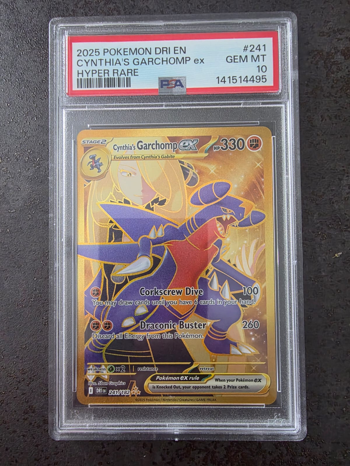 Cynthia's Garchomp ex #241 · Destined Rivals · Hyper Rare · PSA 10