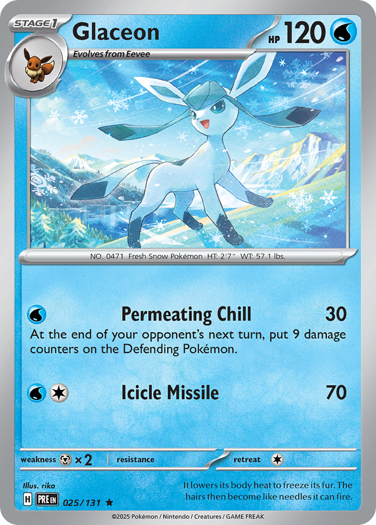 Glaceon #25 · Prismatic Evolutions · Master Ball (NM)