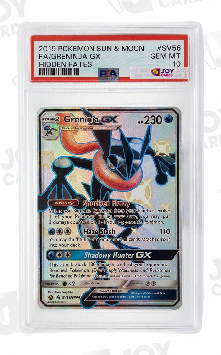 Greninja GX #SV56 · Hidden Fates (Shiny Vault) · Shiny Rare GX · PSA 10