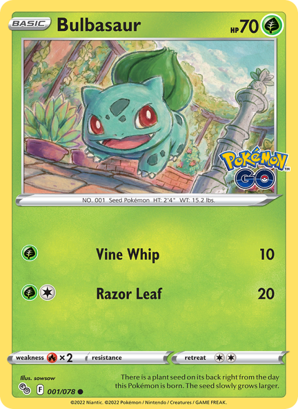 Bulbasaur #001/071 · Pokemon GO (Japanese) (JP · NM)