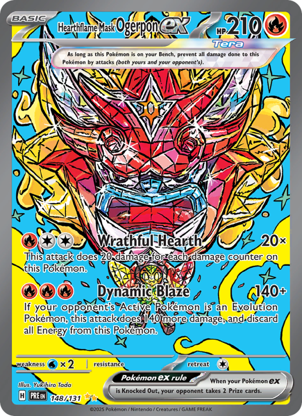 Hearthflame Mask Ogerpon ex #148 · Prismatic Evolutions (NM)
