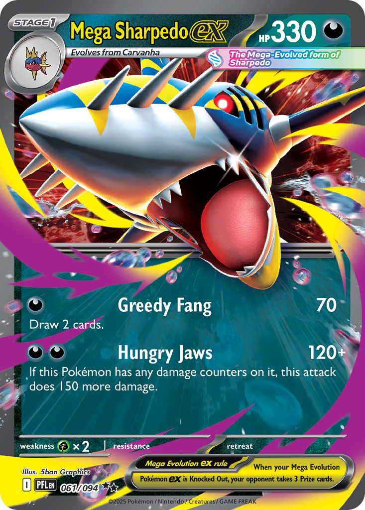 Mega Sharpedo ex #051/080 · Inferno X (JP · NM)