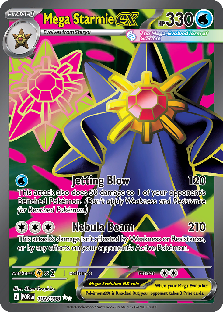 Mega Starmie ex #102 · Perfect Order · Ultra Rare (NM)